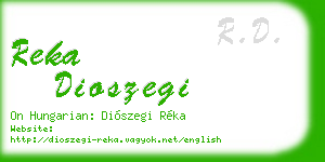 reka dioszegi business card